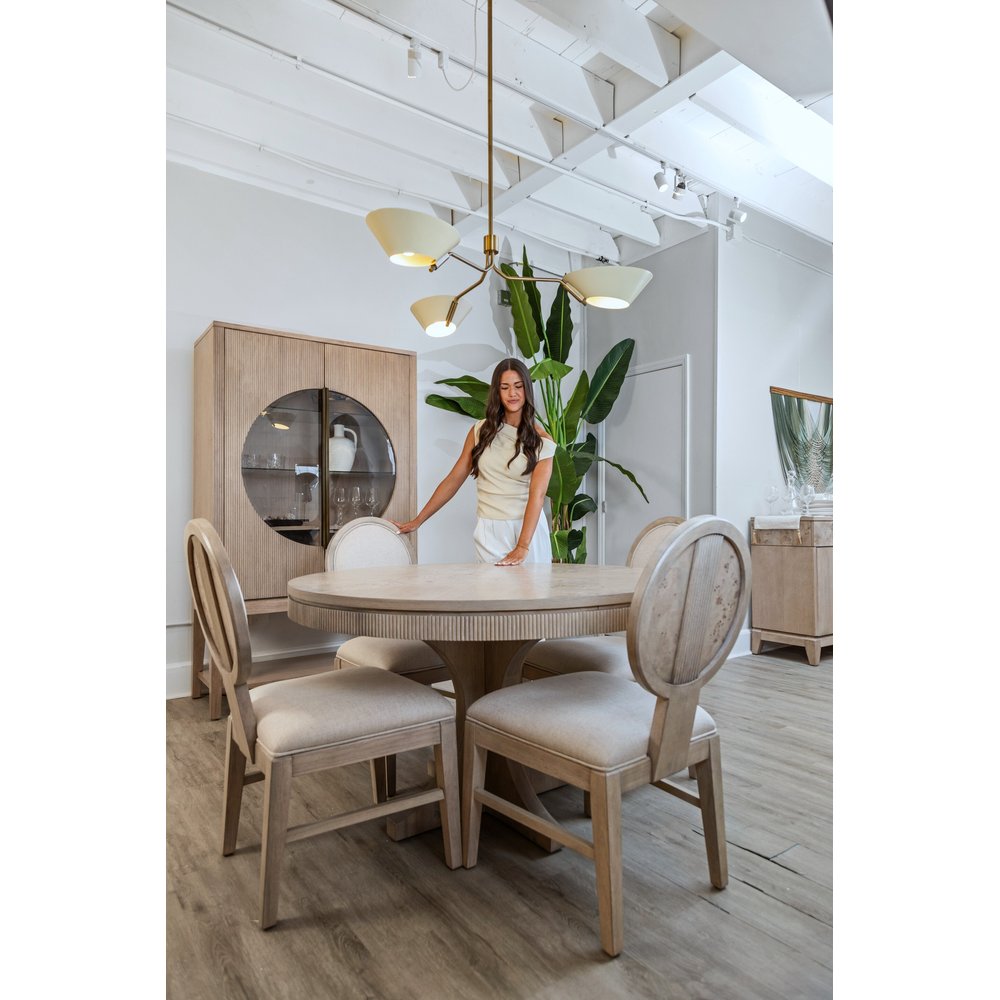 Finn & Louise - Manhattan Valley - 50" Round Dining Table - Dusty Rose Finish - FL-D97585-LIGHT view 7