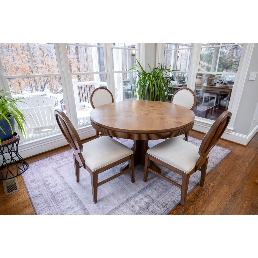 Finn & Louise - Manhattan Valley - 50" Round Dining Table - Vintage Chestnut Finish - FL-D97585-VINTAGECHESTNUT view 5
