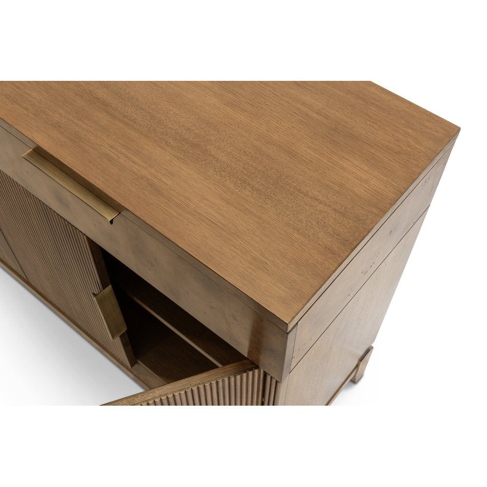 Finn & Louise - Manhattan Valley - 66" Credenza - Vintage Chestnut Finish - FL-D97515-VINTAGECHESTNUT view 4