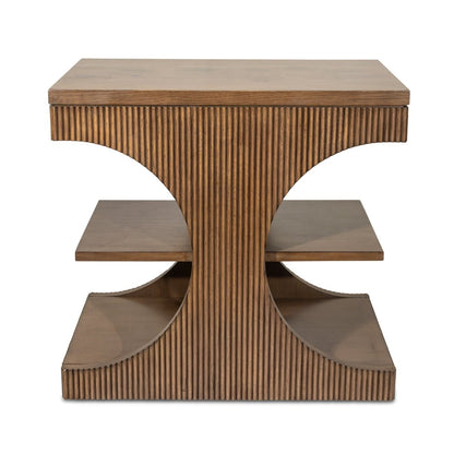 Finn & Louise - Manhattan Valley - Chairside Table - Vintage Chestnut Finish - FL-B97505-VINTAGECHESTNUT view 2