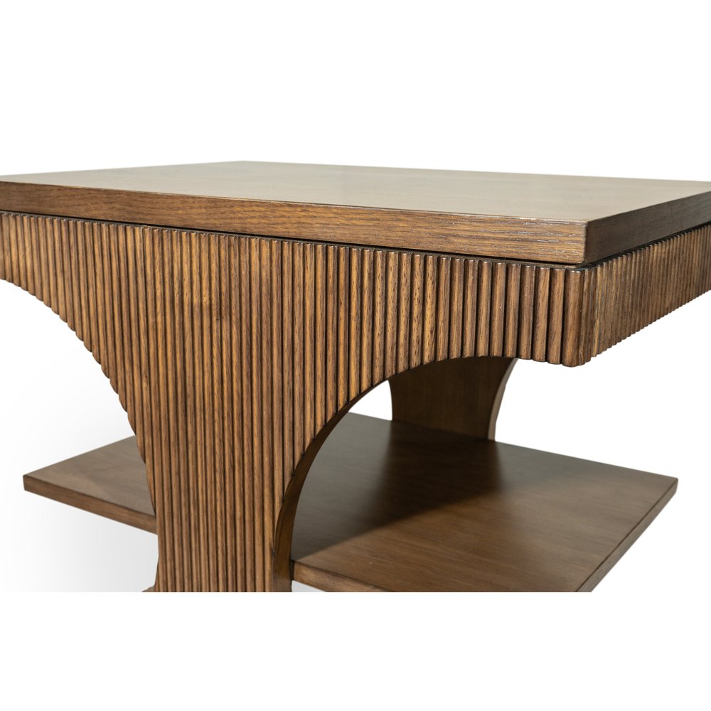 Finn & Louise - Manhattan Valley - Chairside Table - Vintage Chestnut Finish - FL-B97505-VINTAGECHESTNUT view 3