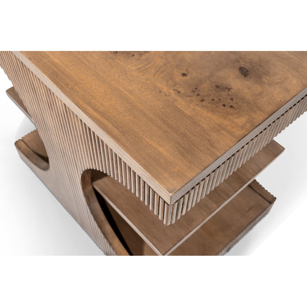 Finn & Louise - Manhattan Valley - Chairside Table - Vintage Chestnut Finish - FL-B97505-VINTAGECHESTNUT view 4
