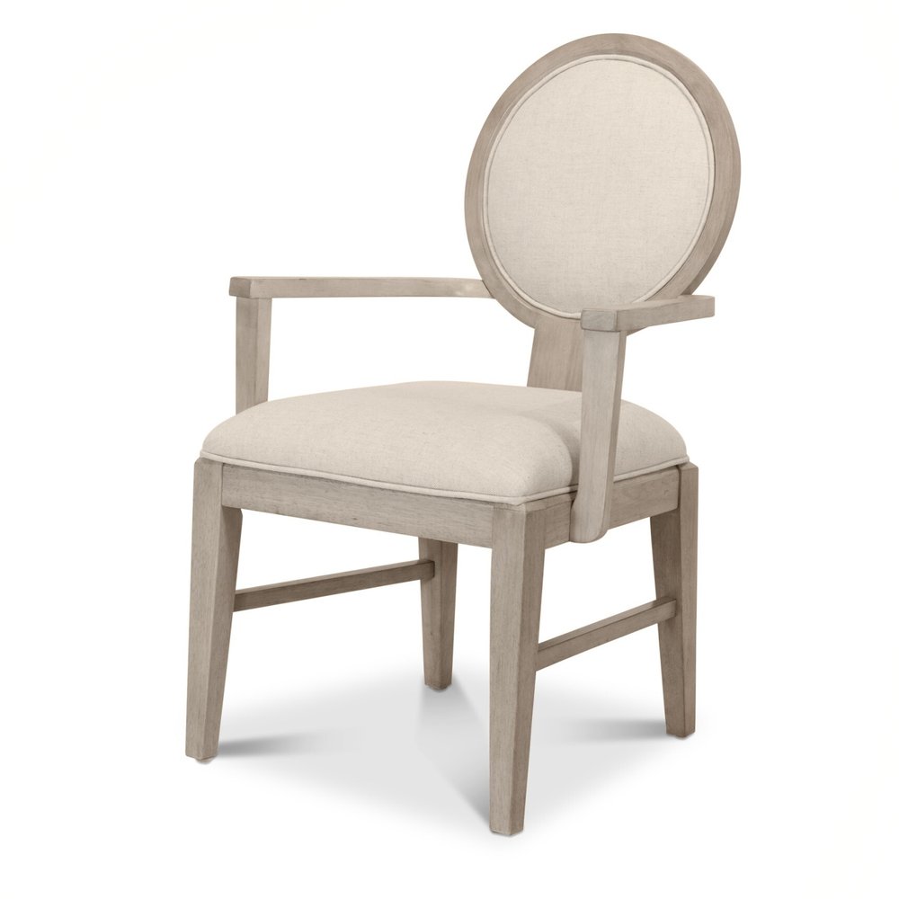 Finn & Louise - Manhattan Valley - Upholstered Arm Chair - Dusty Rose Finish - Neutral Upholstery (Set of 2) - FL-D97582-LIGHT view 1