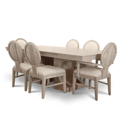 Finn & Louise - Manhattan Valley - Upholstered Arm Chair - Dusty Rose Finish - Neutral Upholstery (Set of 2) - FL-D97582-LIGHT view 3