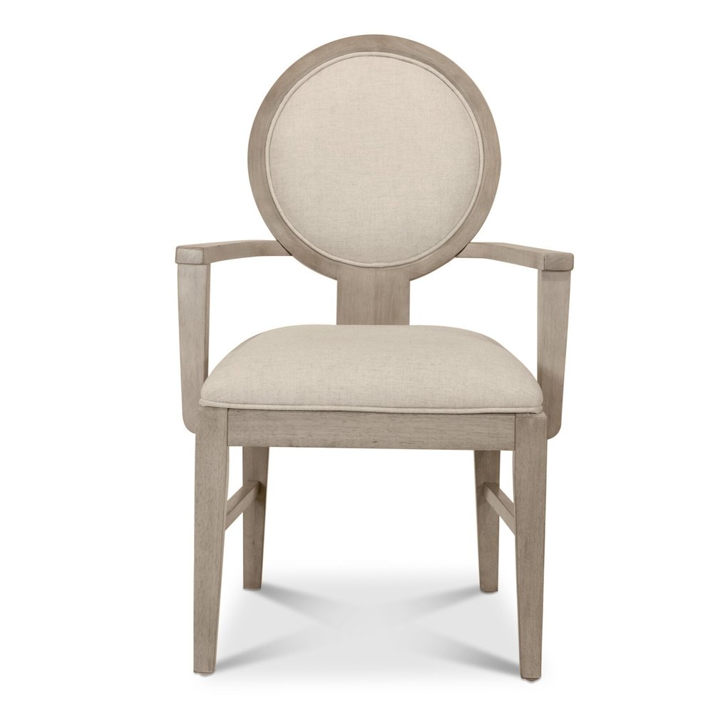 Finn & Louise - Manhattan Valley - Upholstered Arm Chair - Dusty Rose Finish - Neutral Upholstery (Set of 2) - FL-D97582-LIGHT view 5