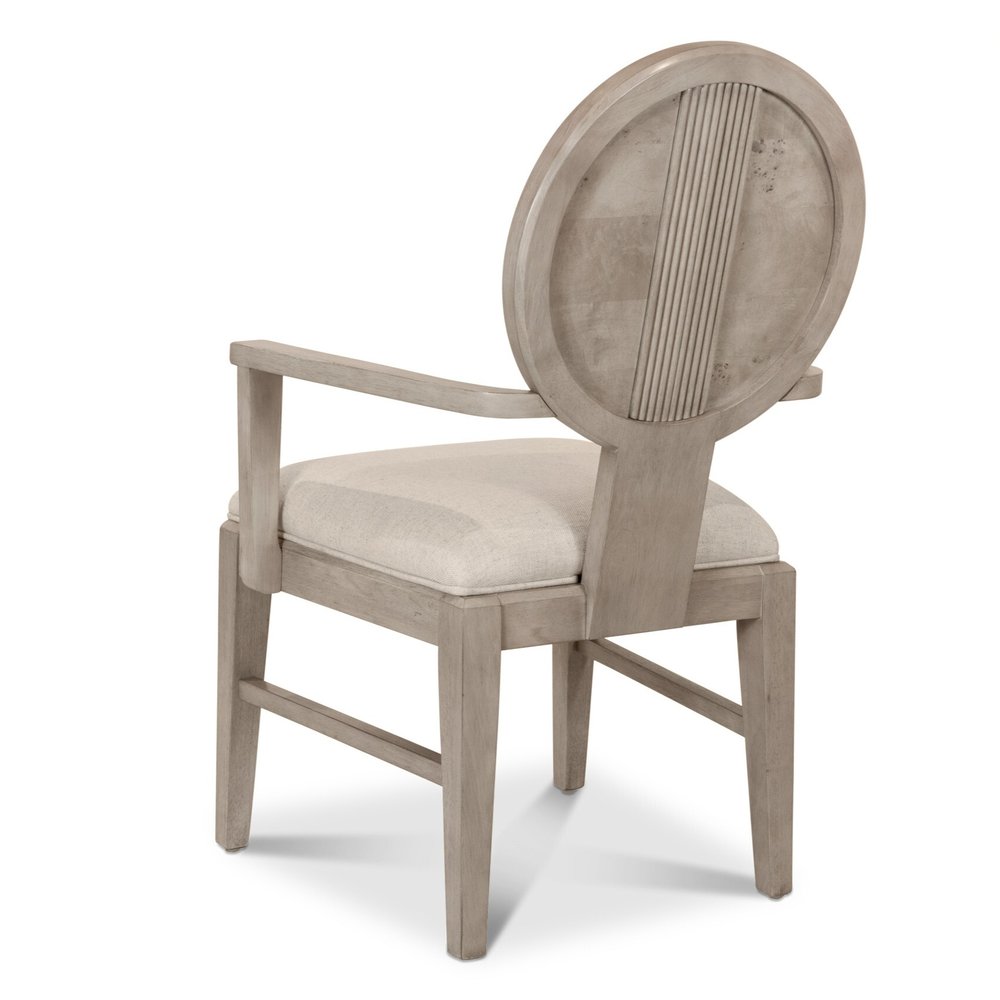 Finn & Louise - Manhattan Valley - Upholstered Arm Chair - Dusty Rose Finish - Neutral Upholstery (Set of 2) - FL-D97582-LIGHT view 6