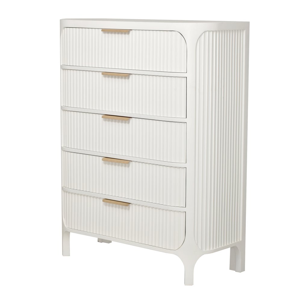 Finn & Louise - Montauk - 5-Drawer Chest - White Finish - FL-B49935-WHITE view 1
