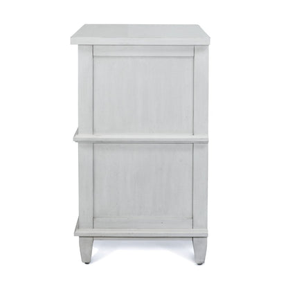 Finn & Louise - Point Breeze - 2 Drawer Nightstand with Power Strip, USB-A and USB-C Port - Fresh White with Soft Grey Glaze Finish - FL-B65032-FRESHWHITE view 4