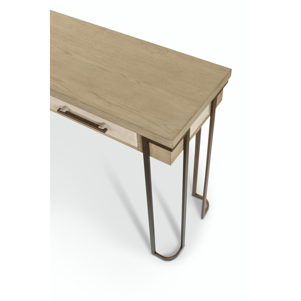 Finn & Louise - Rio Vista - 3-Drawer Console Table with Power Strip, USB-A and USB-C Port - Muted Earth Tones and Clay Finish - FL-B70004-EARTHCLAY view 2