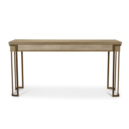 Finn & Louise - Rio Vista - 3-Drawer Console Table with Power Strip, USB-A and USB-C Port - Muted Earth Tones and Clay Finish - FL-B70004-EARTHCLAY view 3