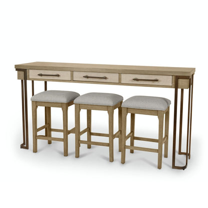Finn & Louise - Rio Vista - 3-Drawer Console Table with Power Strip, USB-A and USB-C Port - Muted Earth Tones and Clay Finish - FL-B70004-EARTHCLAY view 5