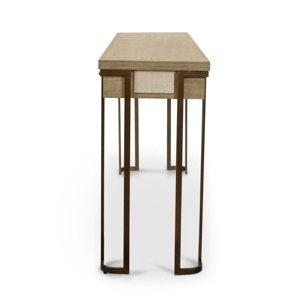 Finn & Louise - Rio Vista - 3-Drawer Console Table with Power Strip, USB-A and USB-C Port - Muted Earth Tones and Clay Finish - FL-B70004-EARTHCLAY view 7