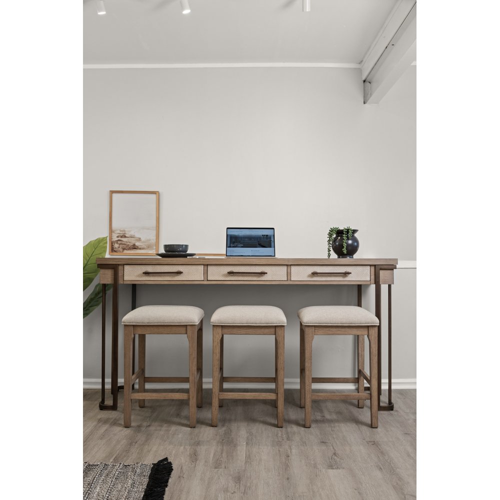 Finn & Louise - Rio Vista - 3-Drawer Console Table with Power Strip, USB-A and USB-C Port - Muted Earth Tones and Clay Finish - FL-B70004-EARTHCLAY view 9