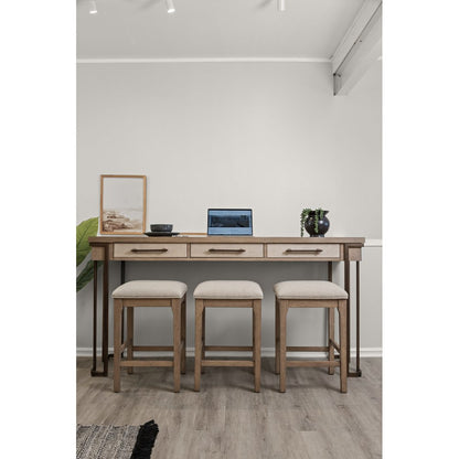 Finn & Louise - Rio Vista - 3-Drawer Console Table with Power Strip, USB-A and USB-C Port - Muted Earth Tones and Clay Finish - FL-B70004-EARTHCLAY view 9