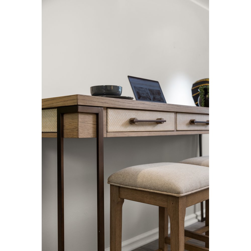 Finn & Louise - Rio Vista - 3-Drawer Console Table with Power Strip, USB-A and USB-C Port - Muted Earth Tones and Clay Finish - FL-B70004-EARTHCLAY view 10