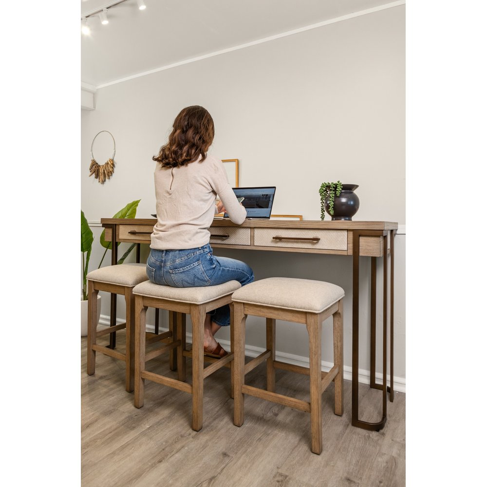 Finn & Louise - Rio Vista - 3-Drawer Console Table with Power Strip, USB-A and USB-C Port - Muted Earth Tones and Clay Finish - FL-B70004-EARTHCLAY view 11