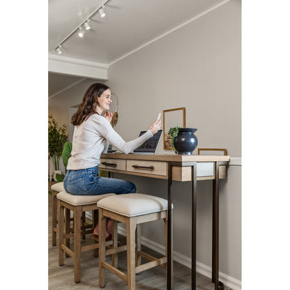 Finn & Louise - Rio Vista - 3-Drawer Console Table with Power Strip, USB-A and USB-C Port - Muted Earth Tones and Clay Finish - FL-B70004-EARTHCLAY view 16