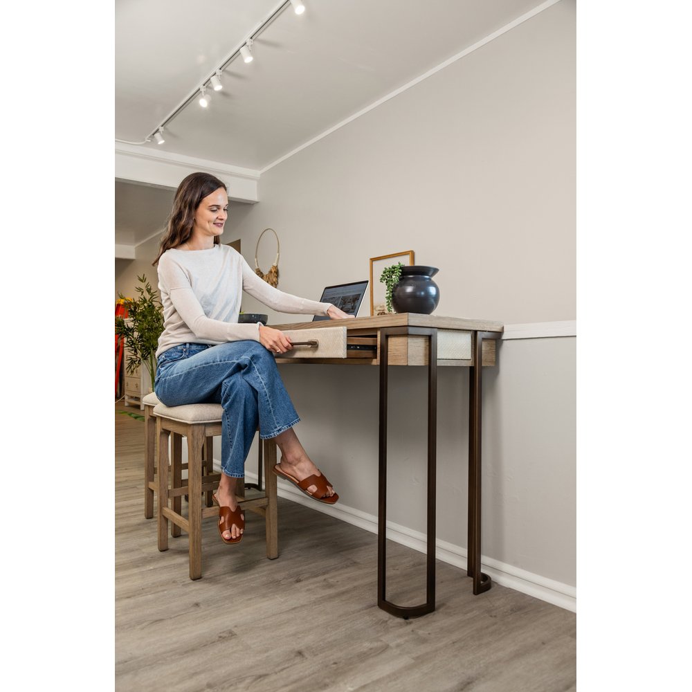 Finn & Louise - Rio Vista - 3-Drawer Console Table with Power Strip, USB-A and USB-C Port - Muted Earth Tones and Clay Finish - FL-B70004-EARTHCLAY view 18