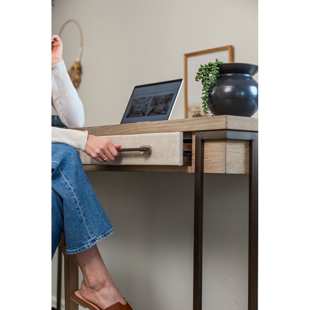 Finn & Louise - Rio Vista - 3-Drawer Console Table with Power Strip, USB-A and USB-C Port - Muted Earth Tones and Clay Finish - FL-B70004-EARTHCLAY view 20