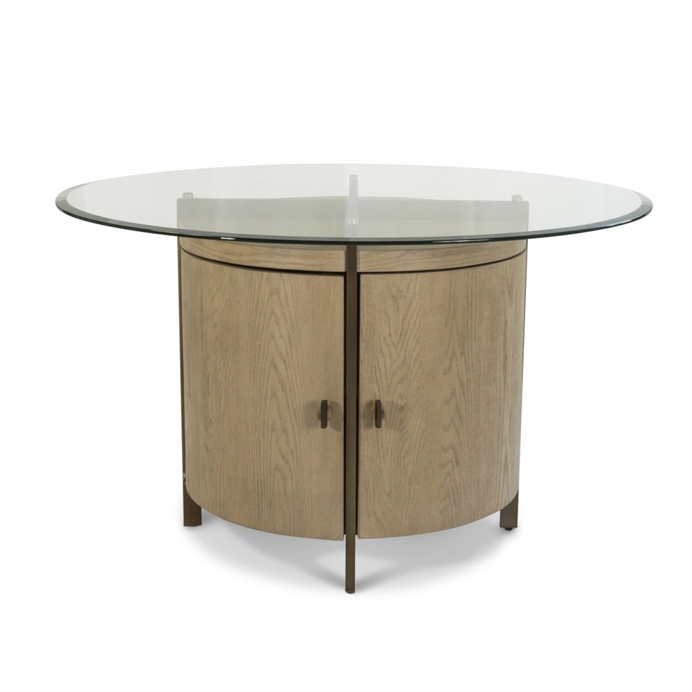 Finn & Louise - Rio Vista - 54" Round Dining Table with Storage - Muted Earth Tones and Clay Finish - FL-D70085-EARTHCLAY view 2