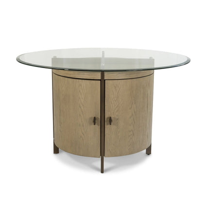 Finn & Louise - Rio Vista - 54" Round Dining Table with Storage - Muted Earth Tones and Clay Finish - FL-D70085-EARTHCLAY view 2