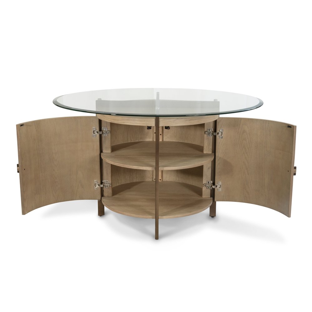 Finn & Louise - Rio Vista - 54" Round Dining Table with Storage - Muted Earth Tones and Clay Finish - FL-D70085-EARTHCLAY view 3