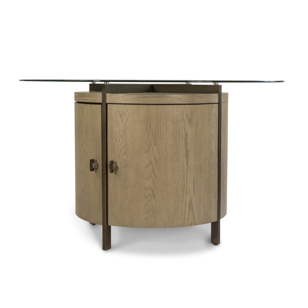 Finn & Louise - Rio Vista - 54" Round Dining Table with Storage - Muted Earth Tones and Clay Finish - FL-D70085-EARTHCLAY view 4