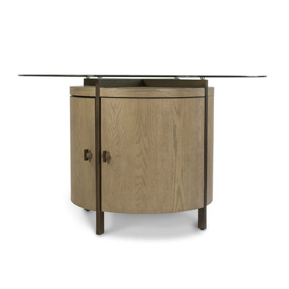 Finn & Louise - Rio Vista - 54" Round Dining Table with Storage - Muted Earth Tones and Clay Finish - FL-D70085-EARTHCLAY view 4