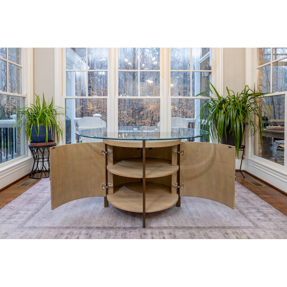 Finn & Louise - Rio Vista - 54" Round Dining Table with Storage - Muted Earth Tones and Clay Finish - FL-D70085-EARTHCLAY view 6
