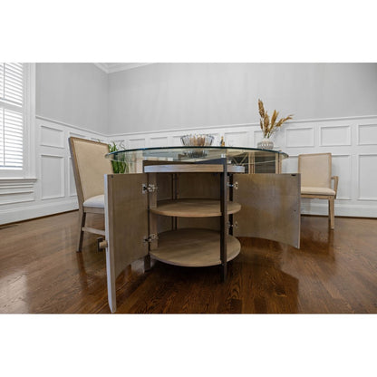 Finn & Louise - Rio Vista - 54" Round Dining Table with Storage - Muted Earth Tones and Clay Finish - FL-D70085-EARTHCLAY view 8