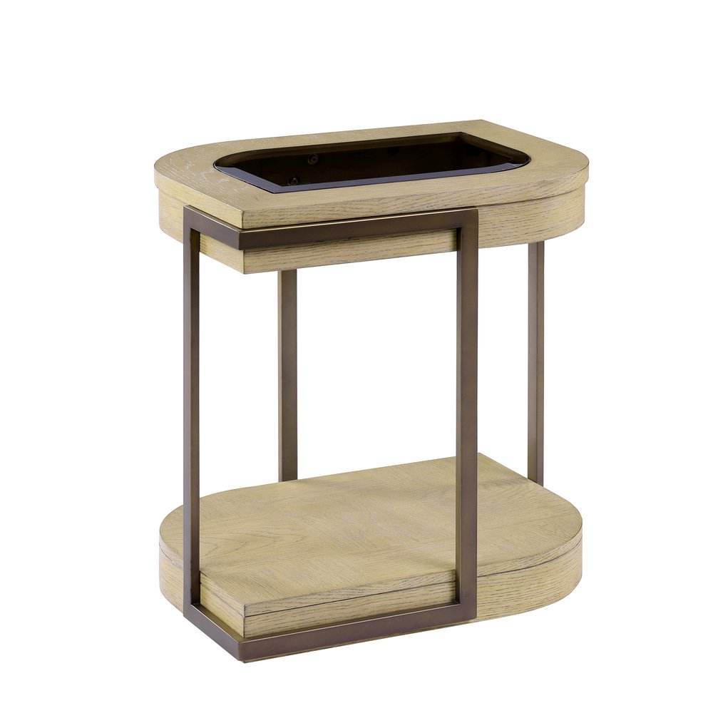 Finn & Louise - Rio Vista - Chairside Table - Muted Earth Tones and Clay Finish - FL-B70005-EARTHCLAY view 1