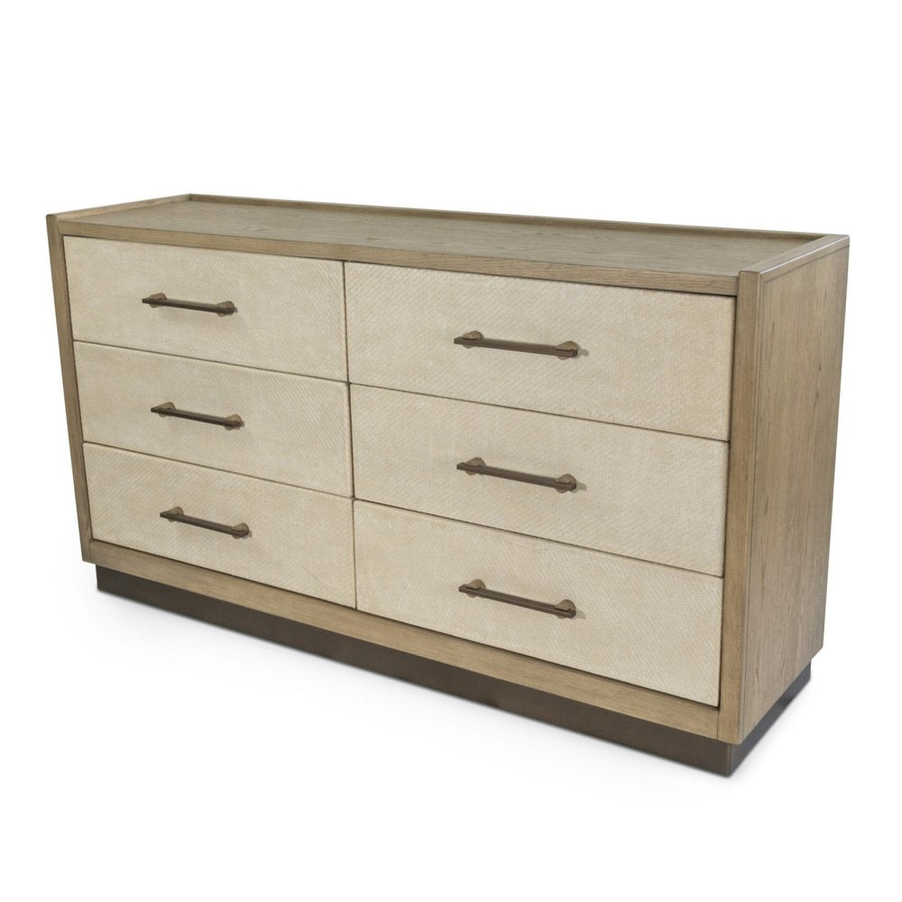 Finn & Louise - Rio Vista - Woven 6 Drawer Dresser - Muted Earth Tones and Clay Finish - FL-B70036-EARTHCLAY view 1