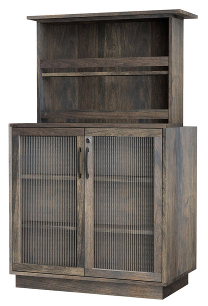 Foundry 39 - Glass Door Hartford Bar Cabinet - 2036G-Cherry view 1