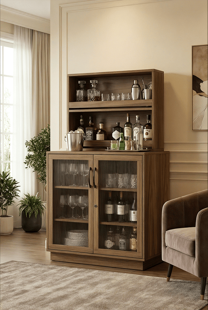 Foundry 39 - Glass Door Hartford Bar Cabinet - 2036G view 1