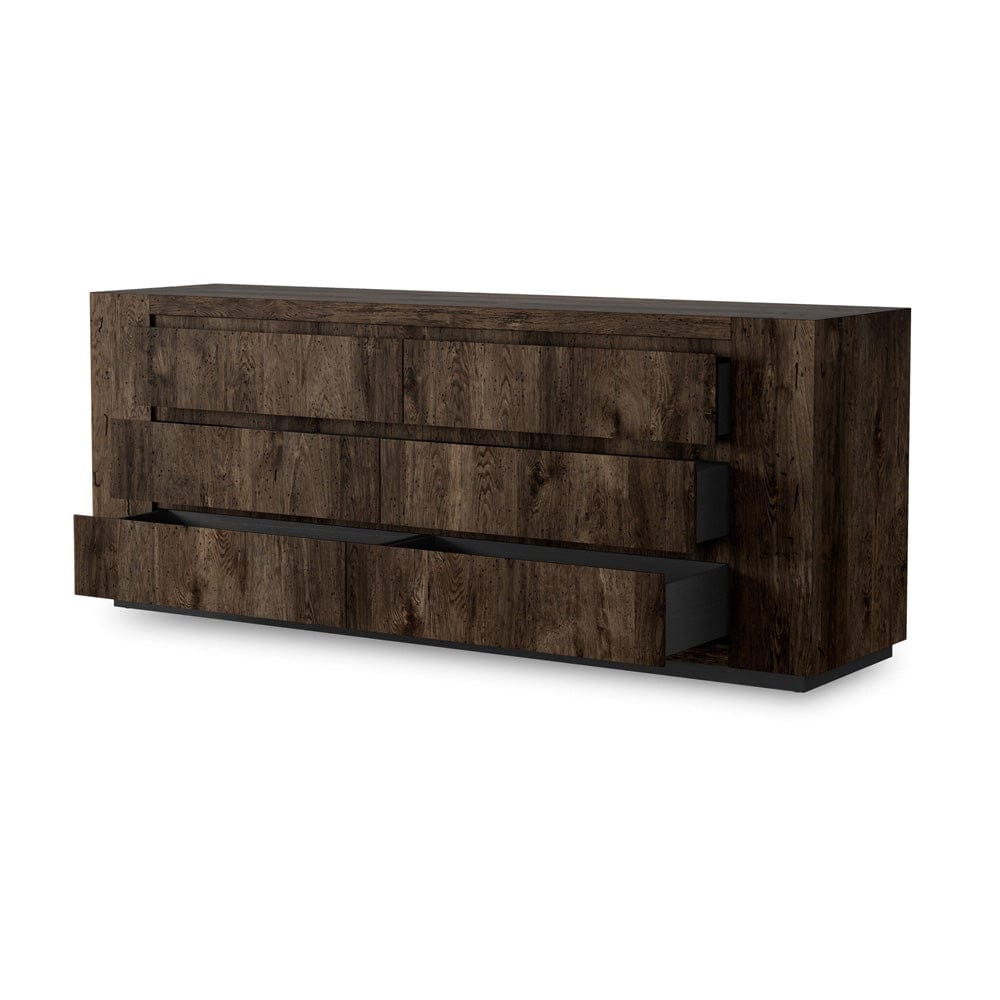 Four Hands - Abaso 6-Drawer Dresser - Ebony Rustic Wormwood Oak - 239844-002 view 4