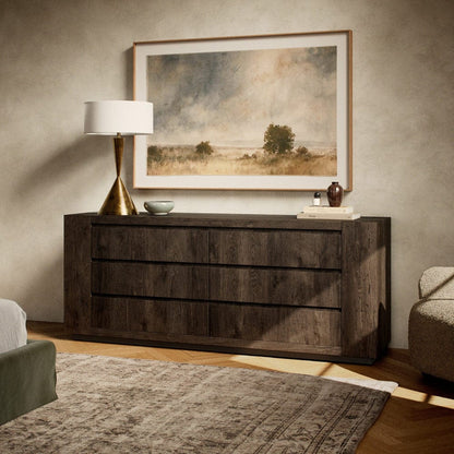 Four Hands - Abaso 6-Drawer Dresser - Ebony Rustic Wormwood Oak - 239844-002 view 9