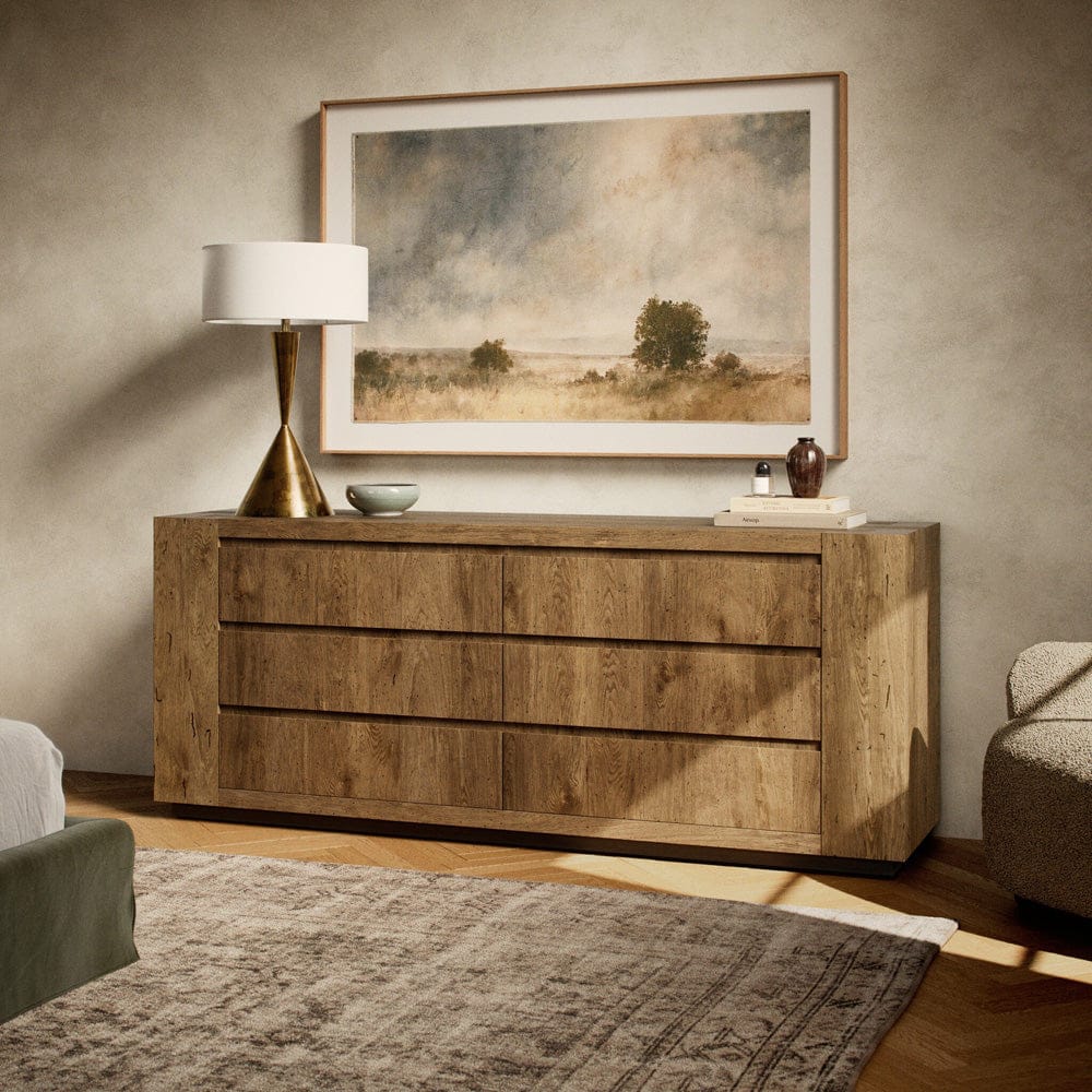 Four Hands - Abaso 6-Drawer Dresser - Rustic Wormwood Oak - 239844-001 view 9