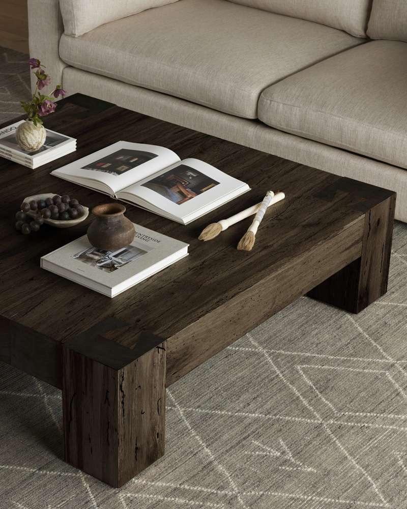 Four Hands - Abaso Coffee Table - Ebony Rustic Wormwood Oak - 232775-002 veiw 4