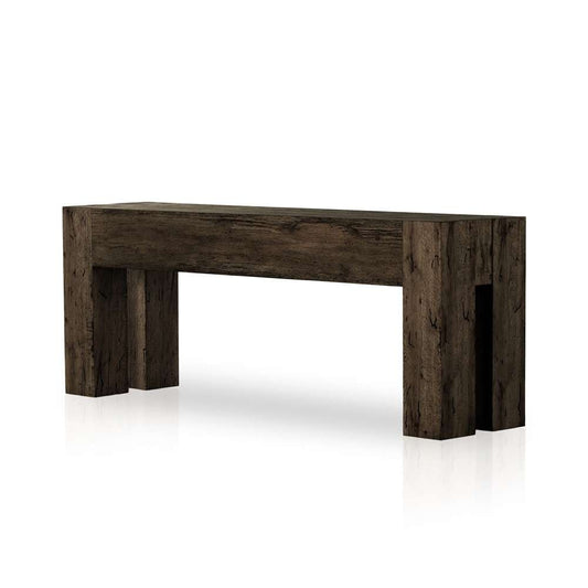 Four Hands - Abaso Console Table - Ebony Rustic Wormwood Oak - 229656-003 veiw 1