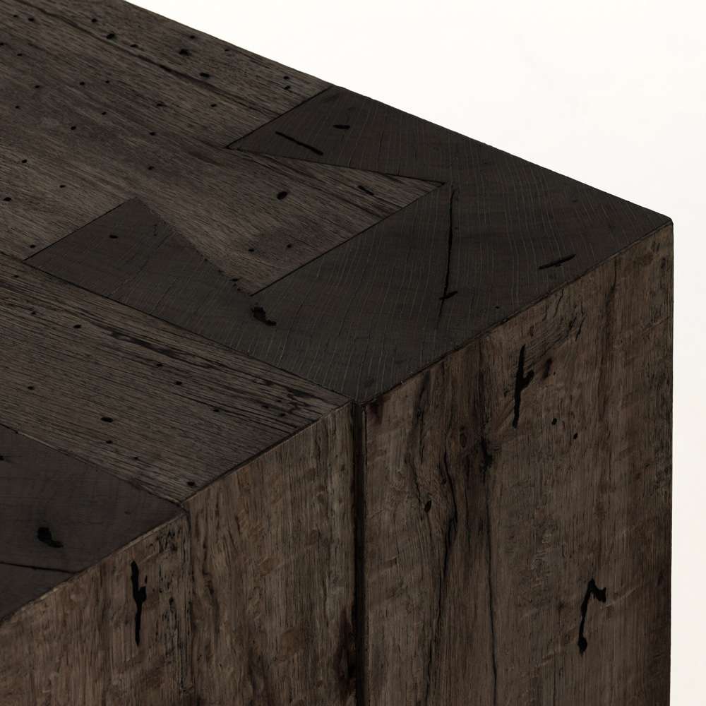 Four Hands - Abaso Console Table - Ebony Rustic Wormwood Oak - 229656-003 veiw 9