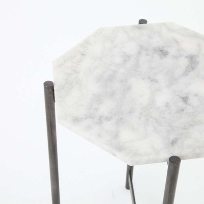 Four Hands - Adair Side Table - Hammered Grey W/Clear - 106595-007 veiw 2
