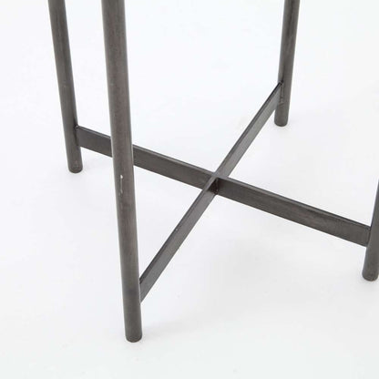 Four Hands - Adair Side Table - Hammered Grey W/Clear - 106595-007 veiw 3