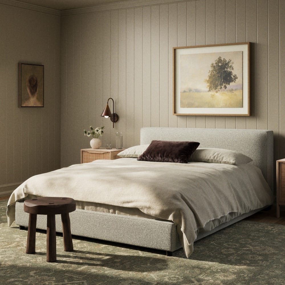 Four Hands - Aidan Queen Bed-Plushtone Linen - 106185-046 veiw 9