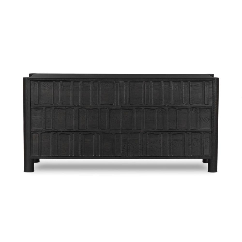 Four Hands - Aiden - Ezri 6 Drawer Dresser - Carved Black Oak - 241430-002 veiw 2