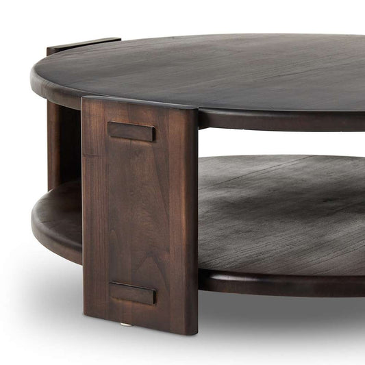 Four Hands - Aiden - Two Tier Coffee Table - Matte Brown Neem - 236343-002 veiw 2