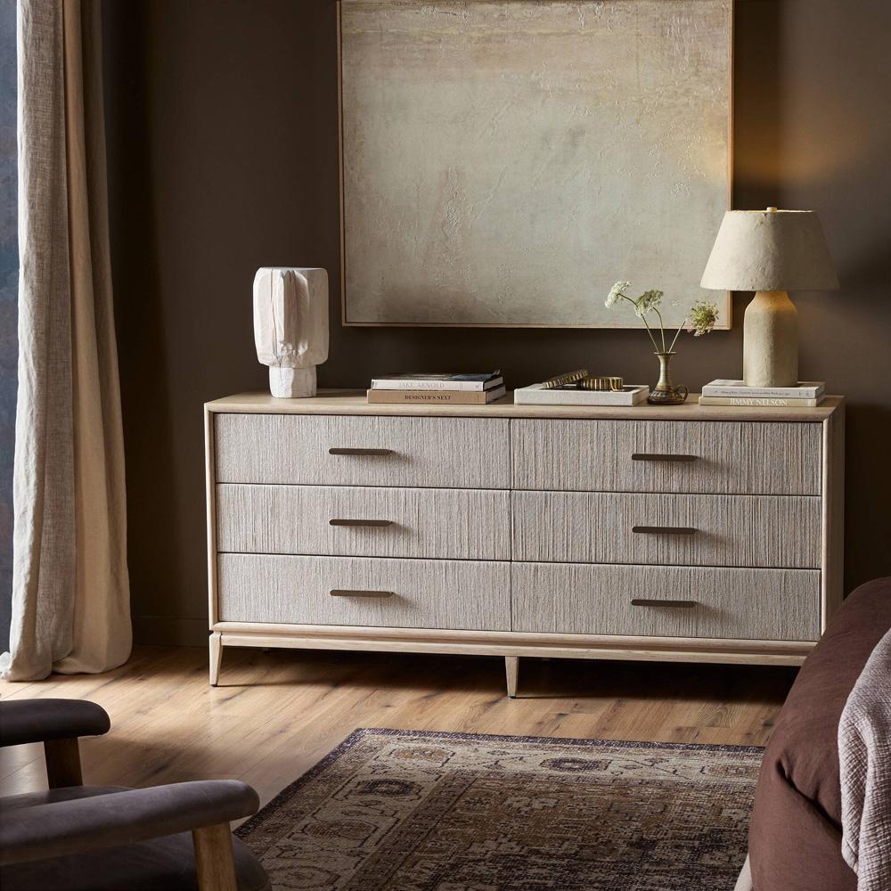 Four Hands - Albert - Rosenell 6 Drawer Dresser - Natural Paper Cord - 249311-002 veiw 11