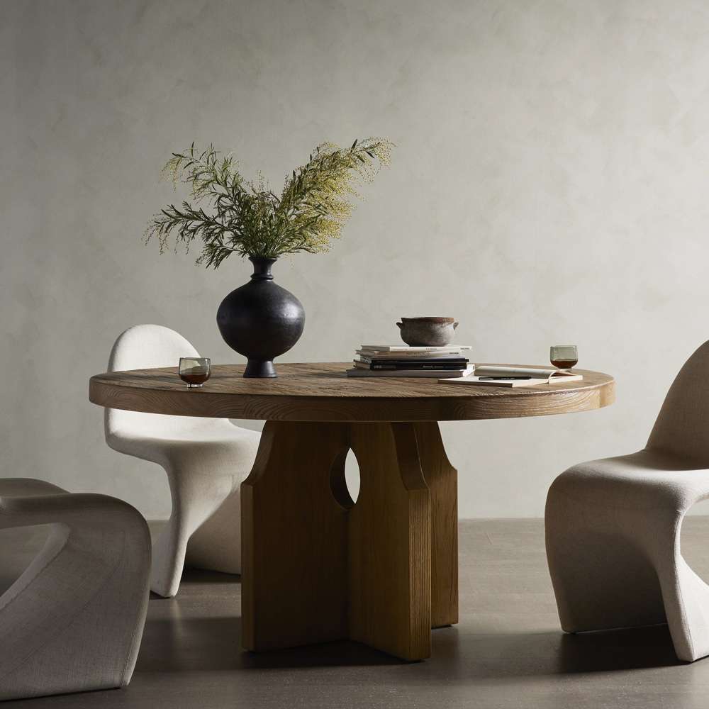 Four Hands - Allandale Round Dining Table - Natural Elm - 235824-001 veiw 3