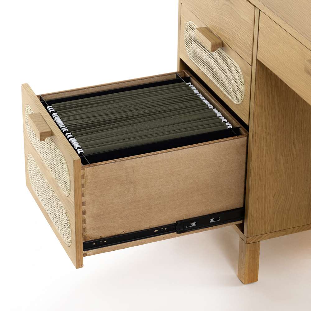 Four Hands - Allegra Executive Desk - Honey Oak Veneer - 227748-001 veiw 5