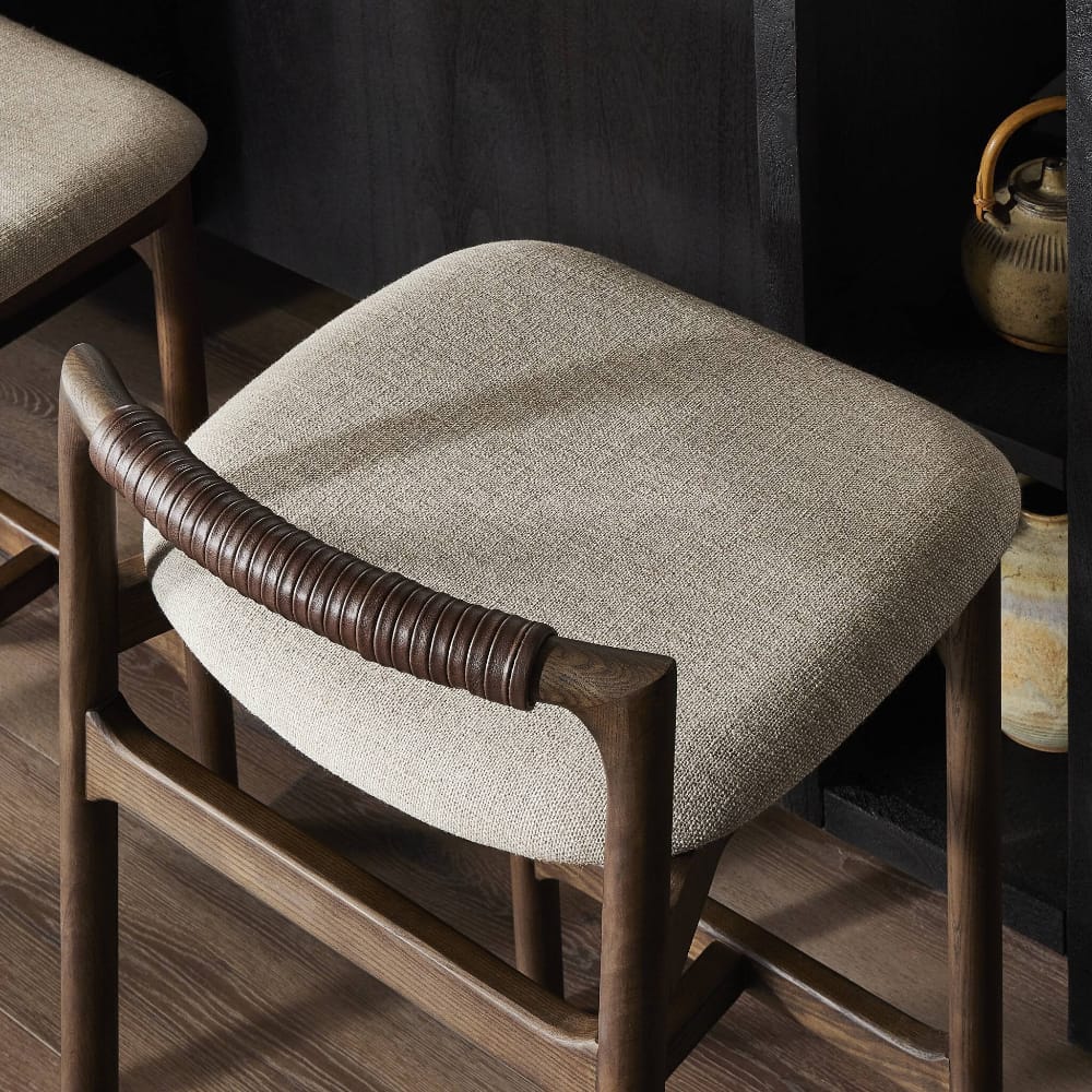 Four Hands - Allston - Baden Bar Stool - Alcala Wheat - 233519-017 veiw 7