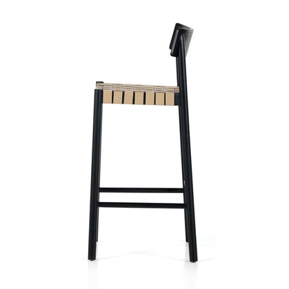 Four Hands - Allston - Heisler Bar Stool - Almond Leather Blend - 229166-001 veiw 3